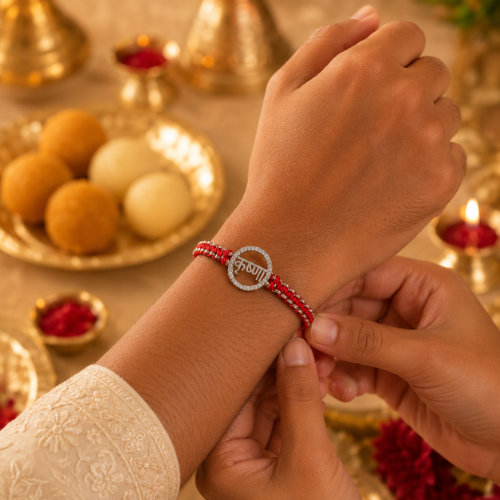 Eternal Krishna 925 Sterling Silver Rakhi for Brother