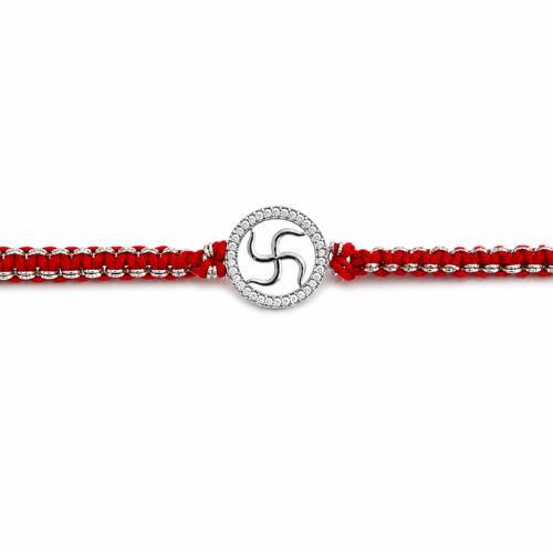 Prosperity Swastik 925 Sterling Silver Rakhi for Brother