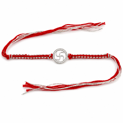 Prosperity Swastik 925 Sterling Silver Rakhi for Brother