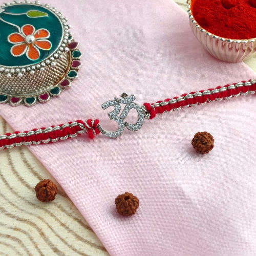 Eternal Om 925 Sterling Silver Rakhi for Brother