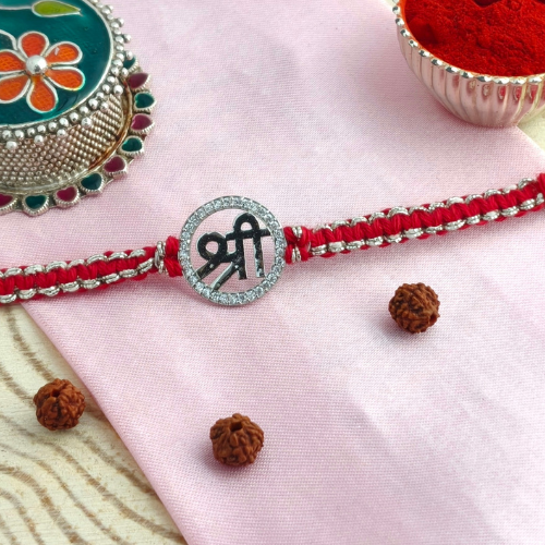 Graceful Shree 925 Sterling Silver Rakhi for Brother