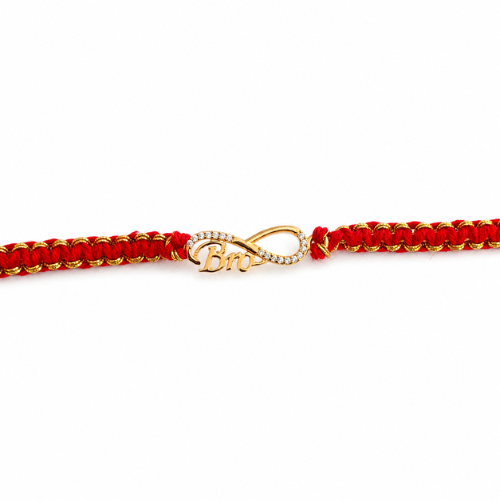 Infinity Bro Gold Plated 925 Sterling Silver Rakhi