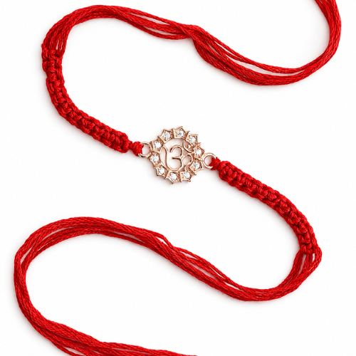 Divine Om Lotus 925 Sterling Silver Rakhi for Brother – Premium Designer Rakhi  Alternative Long Product Names