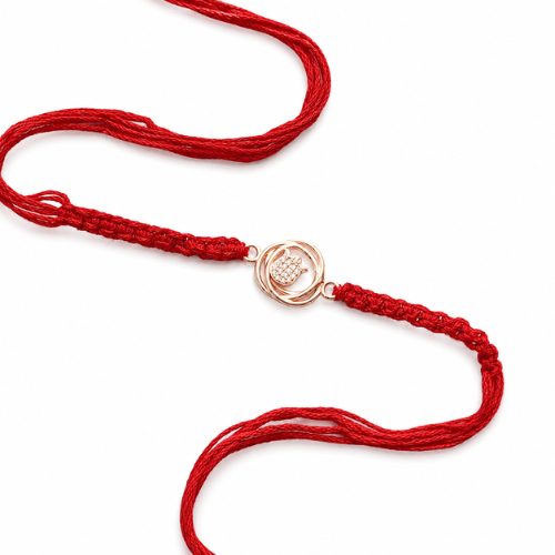 Graceful Lotus Petal 925 Sterling Silver Rakhi with CZ Stones