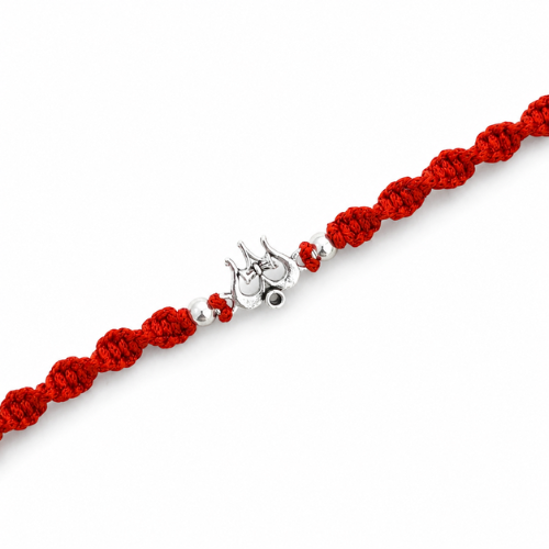 Divine Trishul 925 Sterling Silver Rakhi for Brother