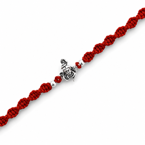 Auspicious Mahadev 925 Sterling Silver Rakhi for Brother