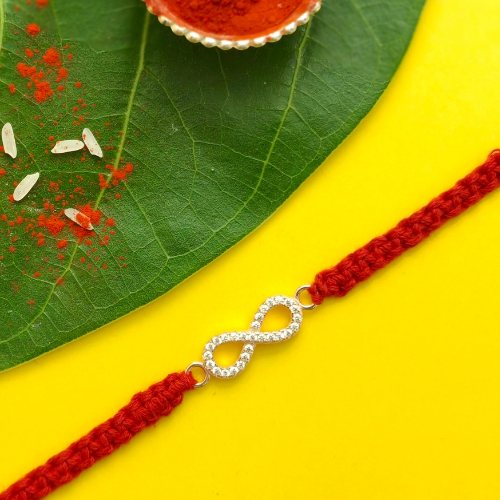 Eternal Infinity 925 Sterling Silver Rakhi for Brother – Premium Designer Rakhi
