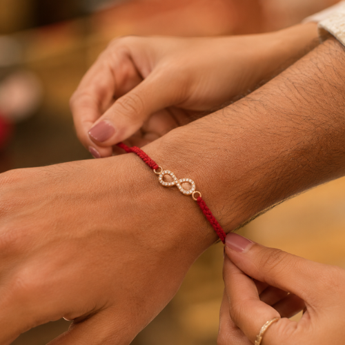Eternal Infinity 925 Sterling Silver Rakhi for Brother – Premium Designer Rakhi