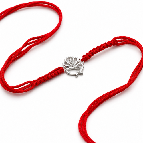 Elegant Lord Ganesha 925 Sterling Silver Rakhi for Brother – Premium Designer Rakhi