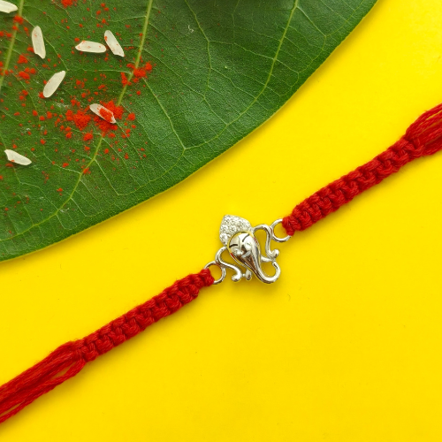 Ganpati Grace 925 Sterling Silver Rakhi