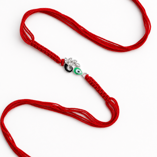 Royal Peacock Morpankh 925 Sterling Silver Rakhi for Brother – Premium Designer Rakhi