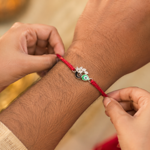 Royal Peacock Morpankh 925 Sterling Silver Rakhi for Brother – Premium Designer Rakhi