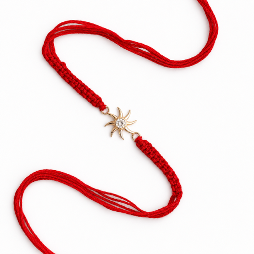 Radiant Sun 925 Sterling Silver Rakhi for Brother – Premium Designer Rakhi