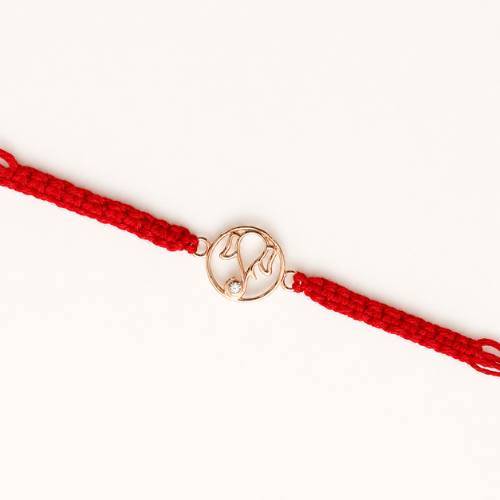 Elegant Lord Ganesha 925 Sterling Silver Rakhi with Single CZ Diamond – Premium Designer Rakhi