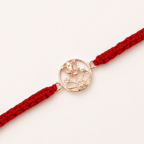 Ganpati Blessings 925 Sterling Silver Rakhi – Premium Designer Rakhi