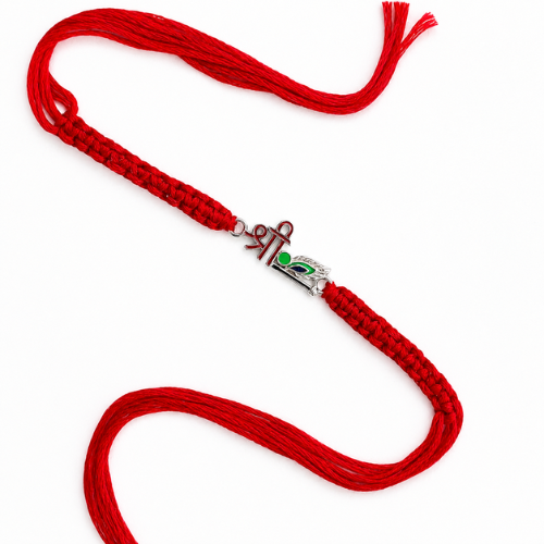 Sacred Shree Morpankh 925 Sterling Silver Rakhi for Brother