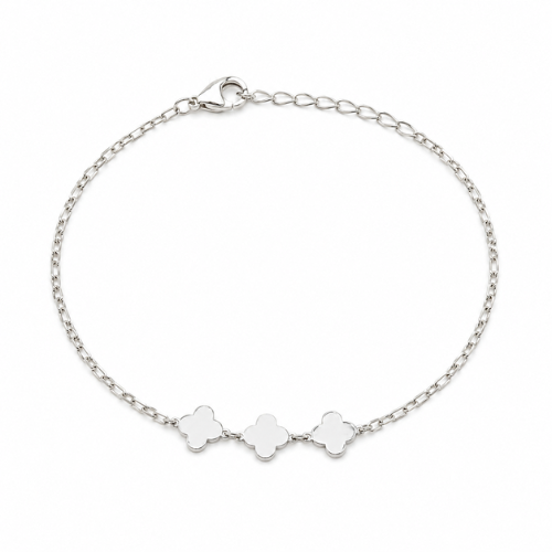 Triple Quatrefoil 925 Sterling Silver Bhabhi Rakhi Bracelet – Premium Designer Rakhi