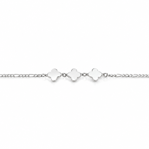 Triple Quatrefoil 925 Sterling Silver Bhabhi Rakhi Bracelet – Premium Designer Rakhi