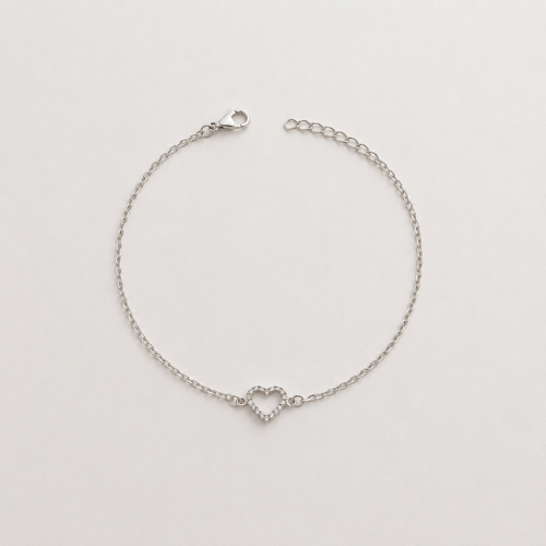 Timeless Heart Charm Bhabhi Rakhi Bracelet