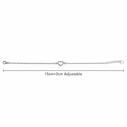 Timeless Heart Charm Bhabhi Rakhi Bracelet