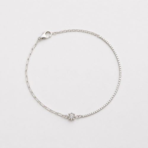 Everyday Solitaire Flower Bracelet Rakhi