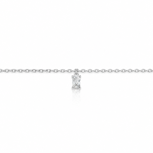 Princess Cut Solitaire CZ 925 Sterling Silver Bhabhi Rakhi Bracelet – Premium Designer Rakhi