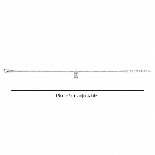 Princess Cut Solitaire CZ 925 Sterling Silver Bhabhi Rakhi Bracelet – Premium Designer Rakhi