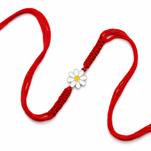 Cute Daisy Flower 925 Sterling Silver Kids Rakhi for Brother/sister – Premium Designer Rakhi