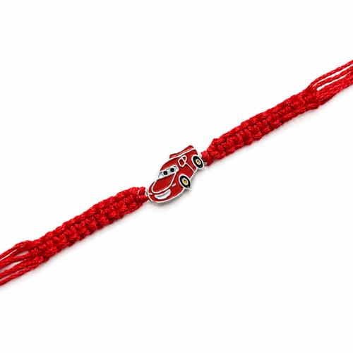 Racing Car Charm 925 Sterling Silver Rakhi