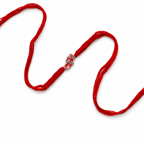 Racing Car Charm 925 Sterling Silver Rakhi